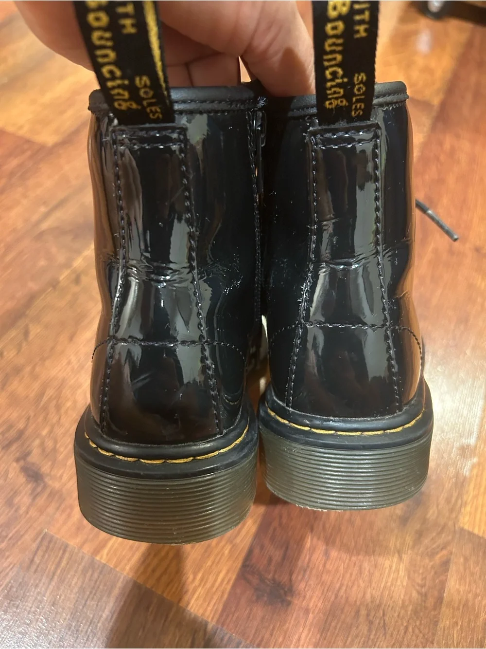Dr Martens Toddlers 1460 Patent Leather Lace up Boots Size 13